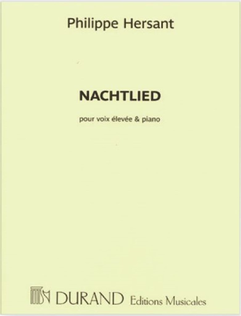 Nachtlied, Sur Un Poeme De Georg Trakl